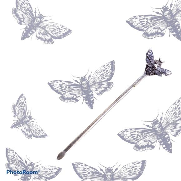 Death’s Head Moth Hair Stick Pin Silver Tone - Picture 3 of 6